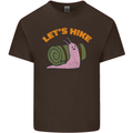 Let's Hike Funny Slug Trekking Walking Kids T-Shirt Childrens Chocolate