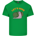 Let's Hike Funny Slug Trekking Walking Kids T-Shirt Childrens Irish Green