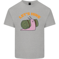 Let's Hike Funny Slug Trekking Walking Kids T-Shirt Childrens Sports Grey
