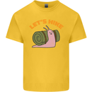 Let's Hike Funny Slug Trekking Walking Kids T-Shirt Childrens Yellow