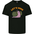 Let's Hike Funny Slug Trekking Walking Mens Cotton T-Shirt Tee Top Black
