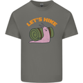 Let's Hike Funny Slug Trekking Walking Mens Cotton T-Shirt Tee Top Charcoal