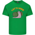 Let's Hike Funny Slug Trekking Walking Mens Cotton T-Shirt Tee Top Irish Green