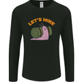 Let's Hike Funny Slug Trekking Walking Mens Long Sleeve T-Shirt Black