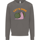 Let's Hike Funny Slug Trekking Walking Mens Sweatshirt Jumper Charcoal