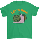 Let's Hike Funny Slug Trekking Walking Mens T-Shirt Cotton Gildan Irish Green