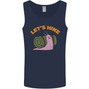 Let's Hike Funny Slug Trekking Walking Mens Vest Tank Top Navy Blue