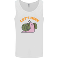 Let's Hike Funny Slug Trekking Walking Mens Vest Tank Top White