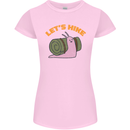 Let's Hike Funny Slug Trekking Walking Womens Petite Cut T-Shirt Light Pink