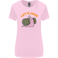Let's Hike Funny Slug Trekking Walking Womens Wider Cut T-Shirt Light Pink
