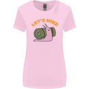 Let's Hike Funny Slug Trekking Walking Womens Wider Cut T-Shirt Light Pink