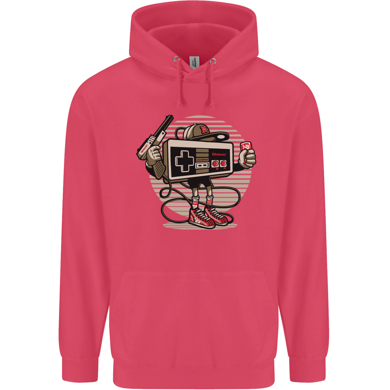 Let's Play Funny Gamer Gaming Childrens Kids Hoodie Heliconia