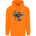Let's Play Funny Gamer Gaming Childrens Kids Hoodie Orange