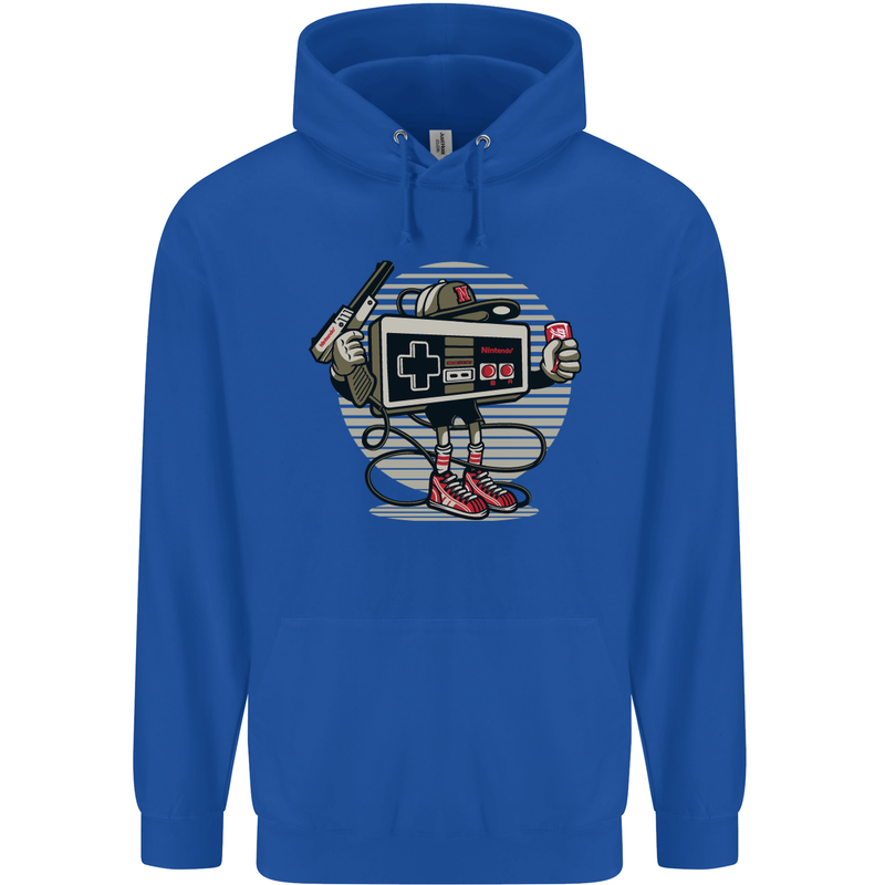Let's Play Funny Gamer Gaming Childrens Kids Hoodie Royal Blue