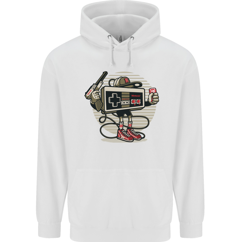 Let's Play Funny Gamer Gaming Childrens Kids Hoodie White