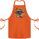 Let's Play Funny Gamer Gaming Cotton Apron 100% Organic Orange