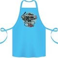 Let's Play Funny Gamer Gaming Cotton Apron 100% Organic Turquoise