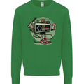 Let's Play Funny Gamer Gaming Kids Sweatshirt Jumper Irish Green