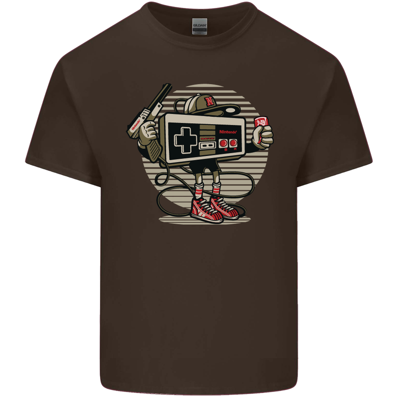 Let's Play Funny Gamer Gaming Kids T-Shirt Childrens Chocolate