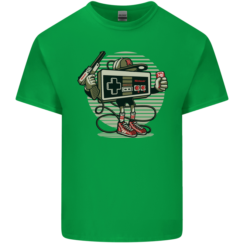 Let's Play Funny Gamer Gaming Kids T-Shirt Childrens Irish Green