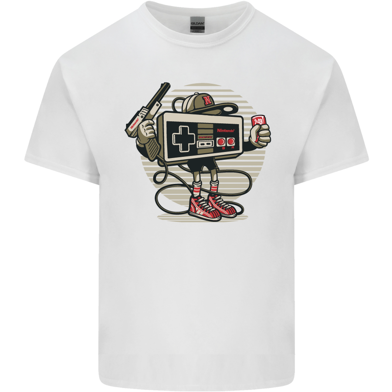 Let's Play Funny Gamer Gaming Kids T-Shirt Childrens White