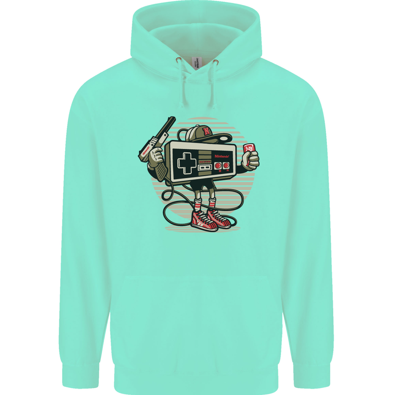 Let's Play Funny Gamer Gaming Mens 80% Cotton Hoodie Peppermint