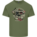 Let's Play Funny Gamer Gaming Mens Cotton T-Shirt Tee Top Military Green