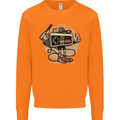 Let's Play Funny Gamer Gaming Mens Sweatshirt Jumper Orange