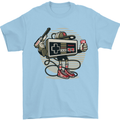 Let's Play Funny Gamer Gaming Mens T-Shirt Cotton Gildan Light Blue