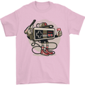 Let's Play Funny Gamer Gaming Mens T-Shirt Cotton Gildan Light Pink