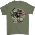 Let's Play Funny Gamer Gaming Mens T-Shirt Cotton Gildan Military Green