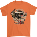 Let's Play Funny Gamer Gaming Mens T-Shirt Cotton Gildan Orange