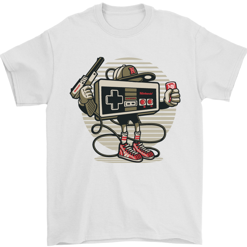 Let's Play Funny Gamer Gaming Mens T-Shirt Cotton Gildan White