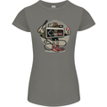 Let's Play Funny Gamer Gaming Womens Petite Cut T-Shirt Charcoal