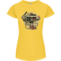 Let's Play Funny Gamer Gaming Womens Petite Cut T-Shirt Yellow