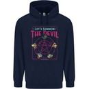 Let's Summon the Devil Ouija Board Demons Childrens Kids Hoodie Navy Blue