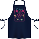 Let's Summon the Devil Ouija Board Demons Cotton Apron 100% Organic Navy Blue