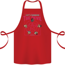 Let's Summon the Devil Ouija Board Demons Cotton Apron 100% Organic Red