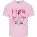 Let's Summon the Devil Ouija Board Demons Kids T-Shirt Childrens Light Pink