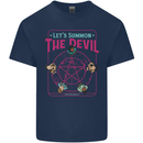Let's Summon the Devil Ouija Board Demons Kids T-Shirt Childrens Navy Blue