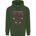 Let's Summon the Devil Ouija Board Demons Mens 80% Cotton Hoodie Forest Green