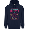 Let's Summon the Devil Ouija Board Demons Mens 80% Cotton Hoodie Navy Blue