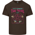 Let's Summon the Devil Ouija Board Demons Mens Cotton T-Shirt Tee Top Dark Chocolate