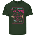 Let's Summon the Devil Ouija Board Demons Mens Cotton T-Shirt Tee Top Forest Green