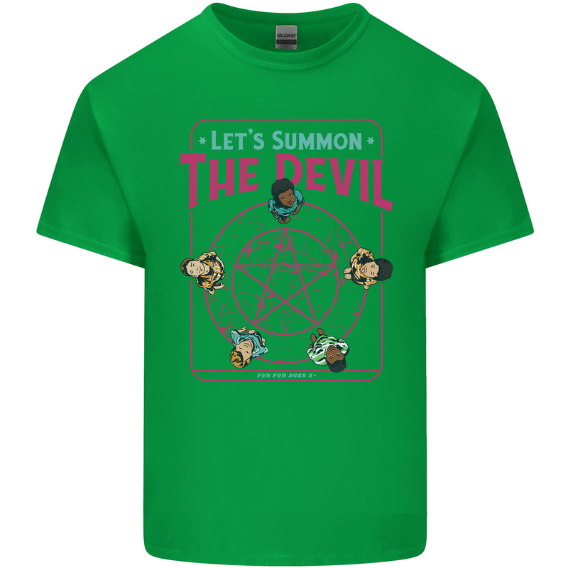 Let's Summon the Devil Ouija Board Demons Mens Cotton T-Shirt Tee Top Irish Green