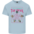Let's Summon the Devil Ouija Board Demons Mens Cotton T-Shirt Tee Top Light Blue