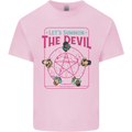 Let's Summon the Devil Ouija Board Demons Mens Cotton T-Shirt Tee Top Light Pink