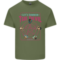 Let's Summon the Devil Ouija Board Demons Mens Cotton T-Shirt Tee Top Military Green