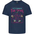 Let's Summon the Devil Ouija Board Demons Mens Cotton T-Shirt Tee Top Navy Blue