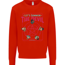 Let's Summon the Devil Ouija Board Demons Mens Sweatshirt Jumper Bright Red
